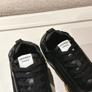 hermes jet suede sneakers black