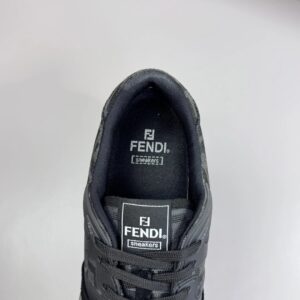 fendi suede sneakers black