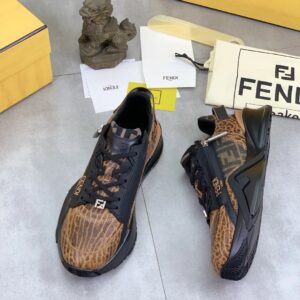 fendi flow casual sneakers cowhide multicolor