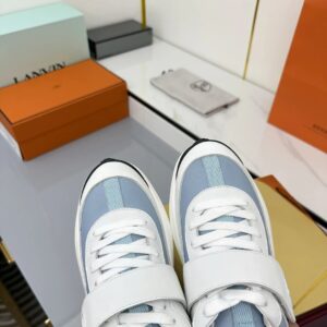 hermes loop leather sneakers blue