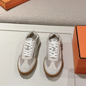 hermes jet suede sneakers off white
