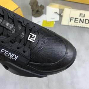 fendi flow casual sneakers cowhide black