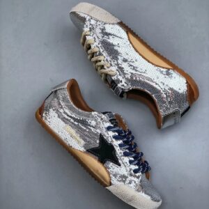 golden goose true star sneakers silver