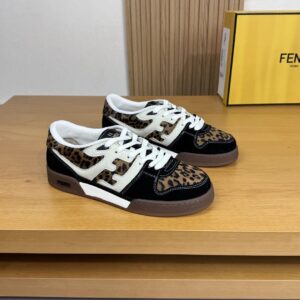 fendi suede sneakers leopard