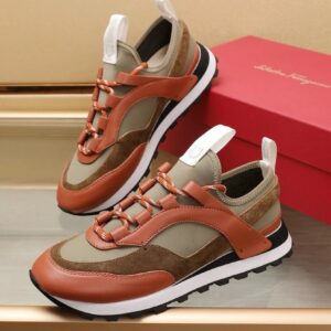 ferragamo casual sneakers brown
