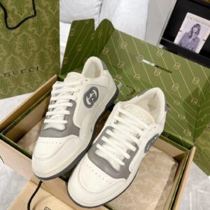 gucci lido mac80 sneakers white gray