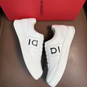 ferragamo premium cowhide sneake white