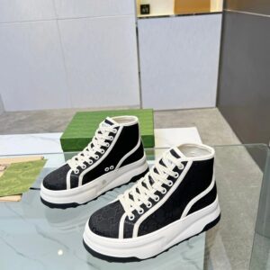 gucci platform sneakers black