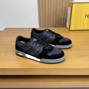 fendi suede sneakers black