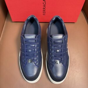 ferragamo premium cowhide sneake blue