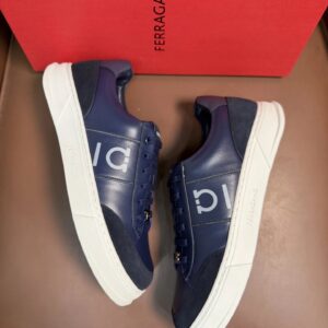 ferragamo premium cowhide sneake blue