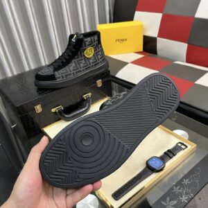 fendi luxury high top sneakers black