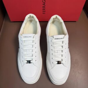 ferragamo premium cowhide sneake white