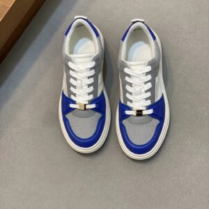 ferragamo napa leather sneakers blue white