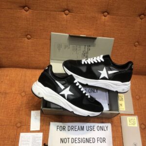 golden goose running sneakers black