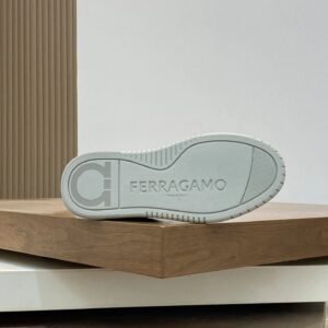 ferragamo napa leather sneakers blue white