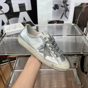 golden goose vstar2 sneakers silver gray