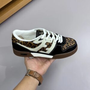 fendi suede sneakers leopard