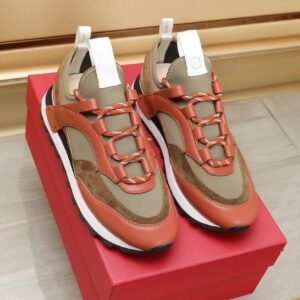 ferragamo casual sneakers brown