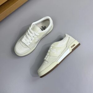 fendi suede sneakers white
