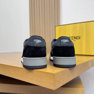 fendi suede sneakers black