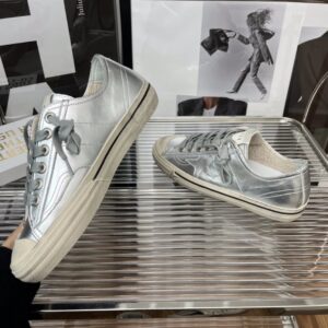 golden goose vstar2 sneakers silver