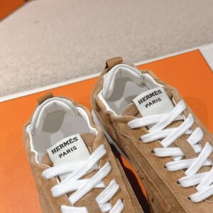 hermes jet suede sneakers beige