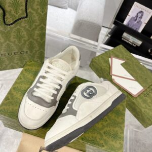 gucci lido mac80 sneakers white gray