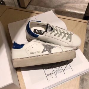 golden goose hi star sneakers blue tail