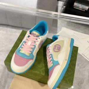 gucci lido mac80 sneakers white blue