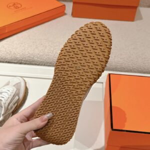 hermes jet suede sneakers off white