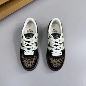fendi suede sneakers leopard