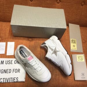 golden goose running sneakers white