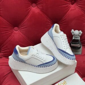 chloé platform sneakers white