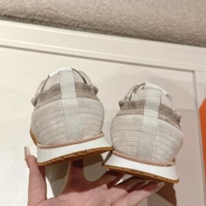 hermes jet suede sneakers off white