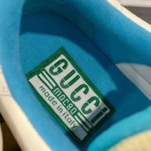 gucci lido mac80 sneakers white blue