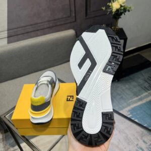 fendi flow men's fashion sneakers yellow blue