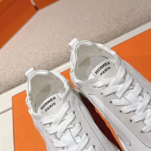 hermes jet suede sneakers white