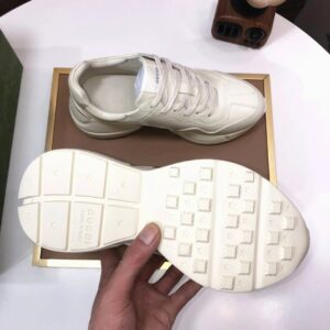 gucci rhyton clunky sneakers white black