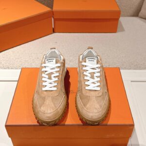 hermes jet suede sneakers beige