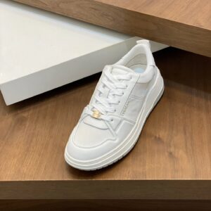 ferragamo napa leather sneakers white