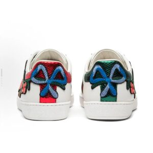 gucci ace embroidered low top sneakers peony embroidery