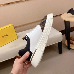 fendi new sneakers leather white