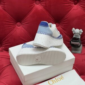 chloé platform sneakers white