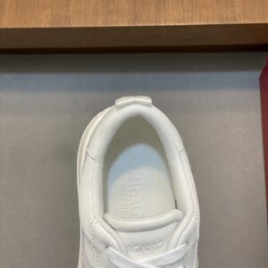 ferragamo napa leather sneakers white