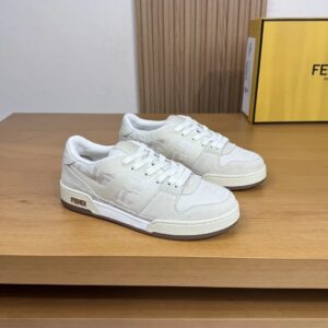 fendi suede sneakers white