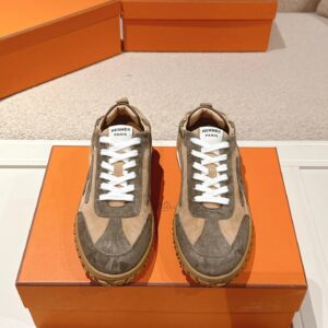 hermes jet suede sneakers dark brown