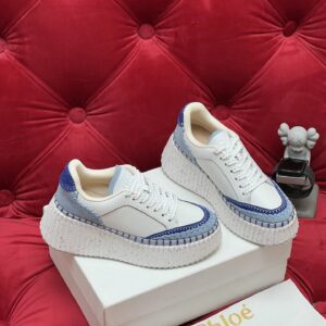 chloé platform sneakers white