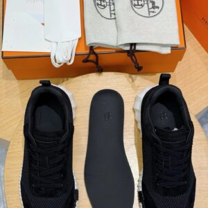 hermes bouncing sneakers black white