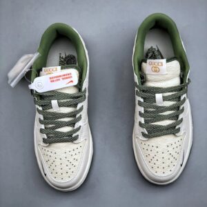 gucci x nike dunk low white green
